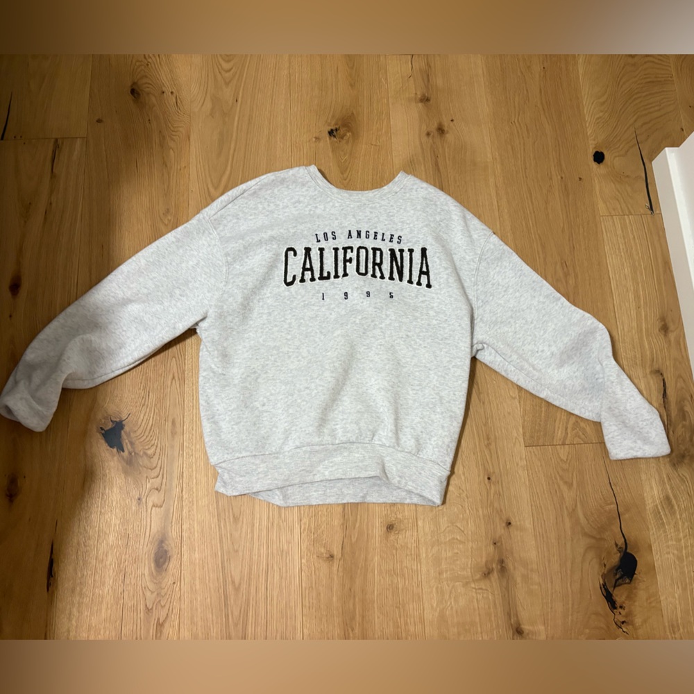 Refuge Gray California Crewneck Sweater